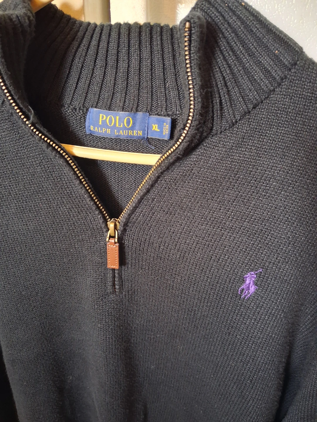 Polo Ralph Lauren Black Quarter-Zip Sweater - photo 3
