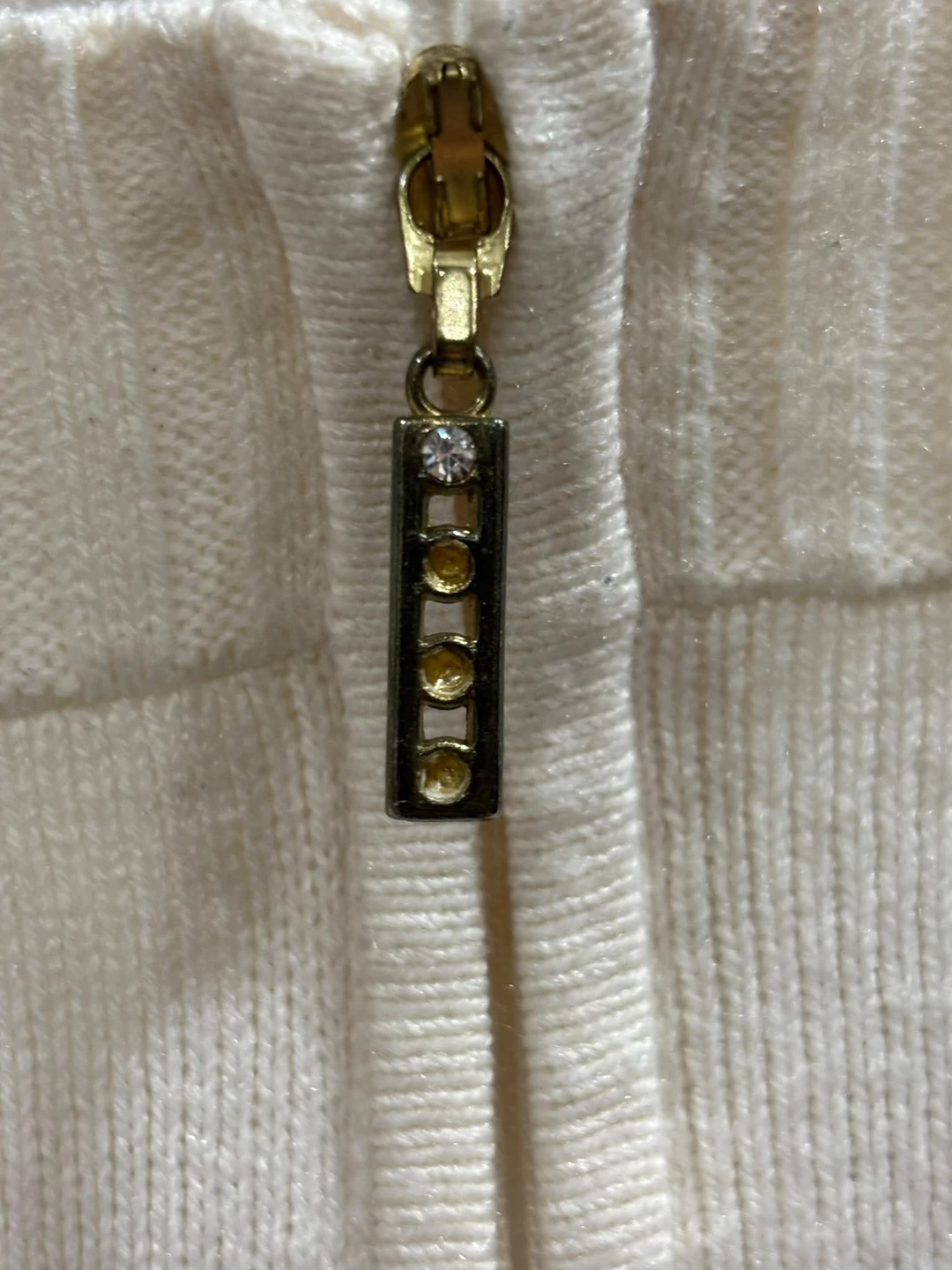 Vintage Guess Off-Shoulder Zip-Up Sweater - photo 2