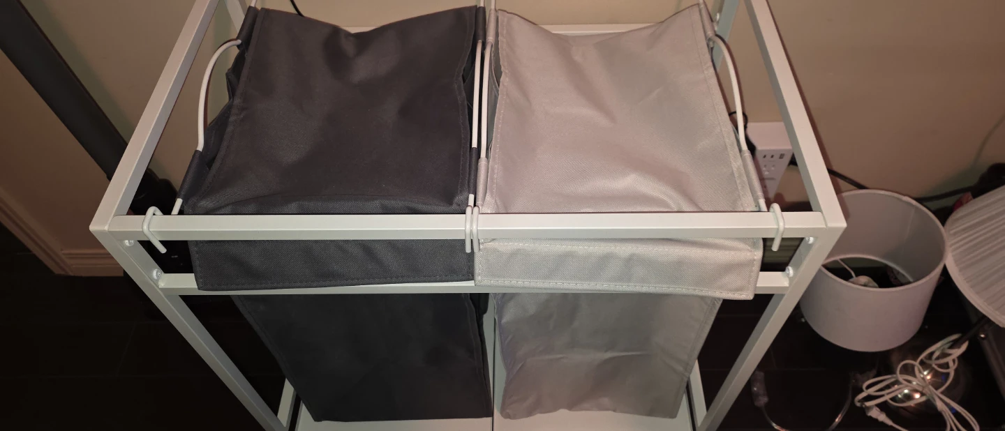 Double Laundry Hamper with Wheels