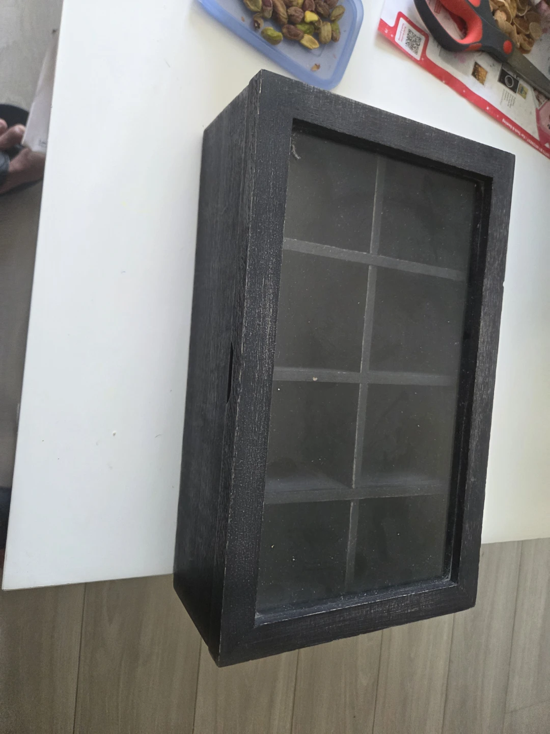 Black Wooden 8-Compartment Tea Box - photo 3