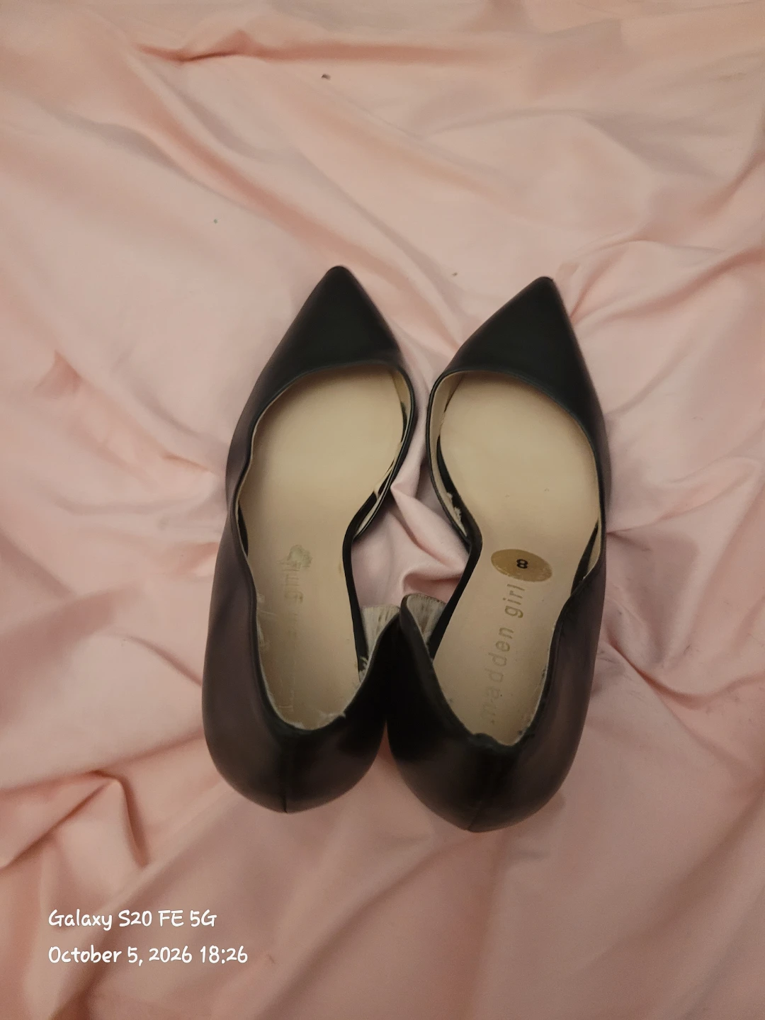 Madden Girl Black Pointed Heels Size 8