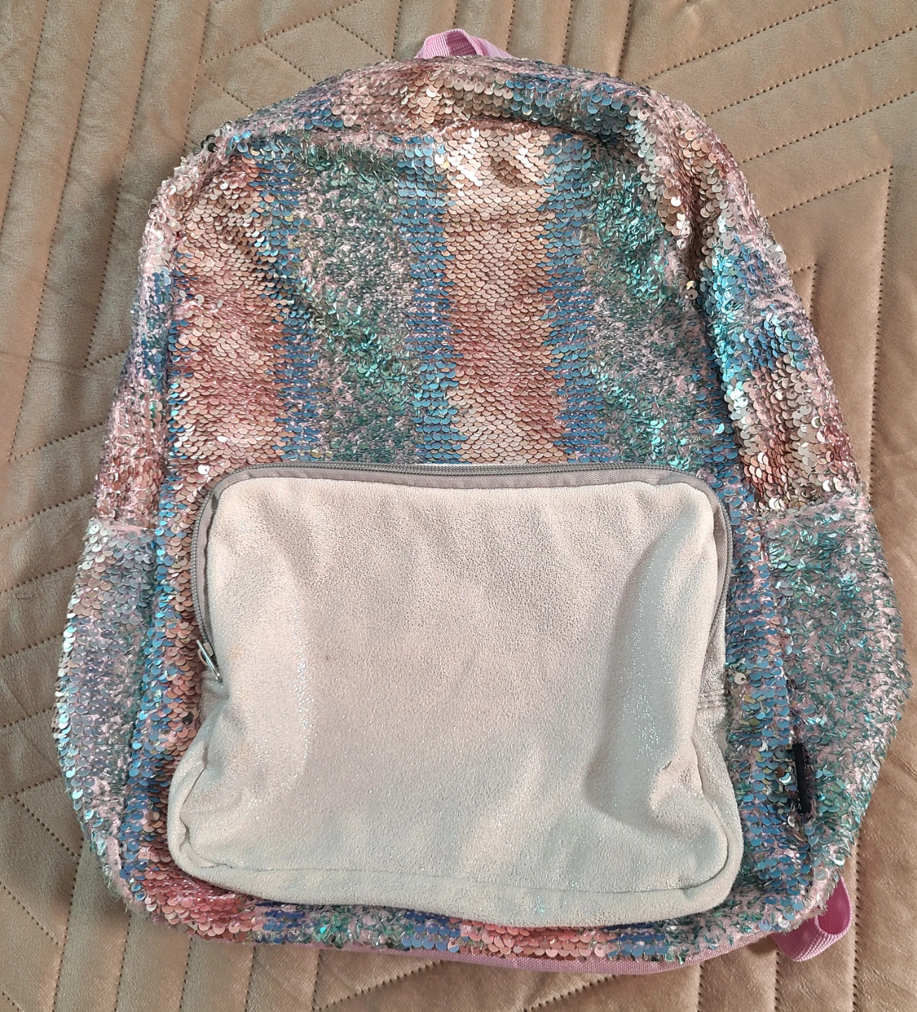 Iridescent Sequin Backpack