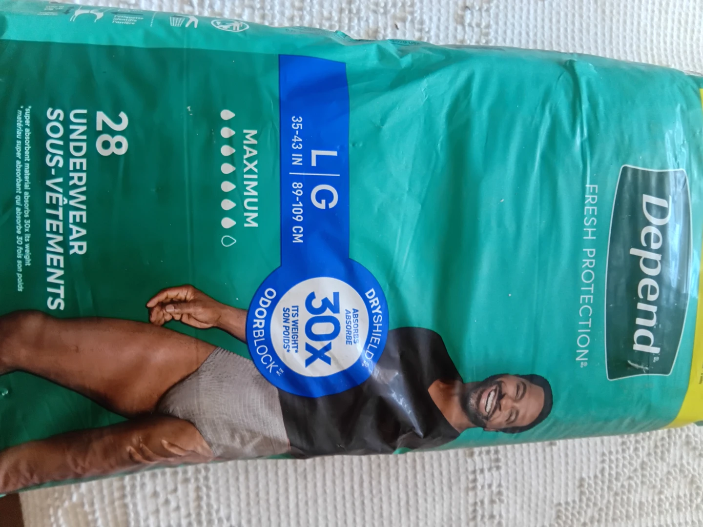 Depend Fresh Protection Underwear Large