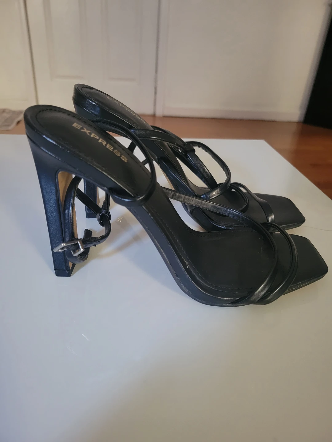 Express Black Strappy Heels - photo 3