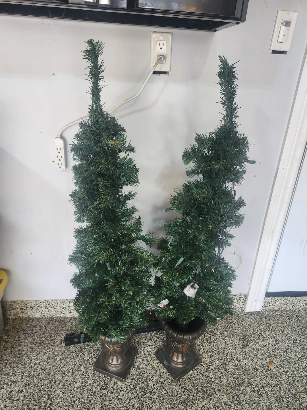 Set of Two Pre-Lit Christmas Trees