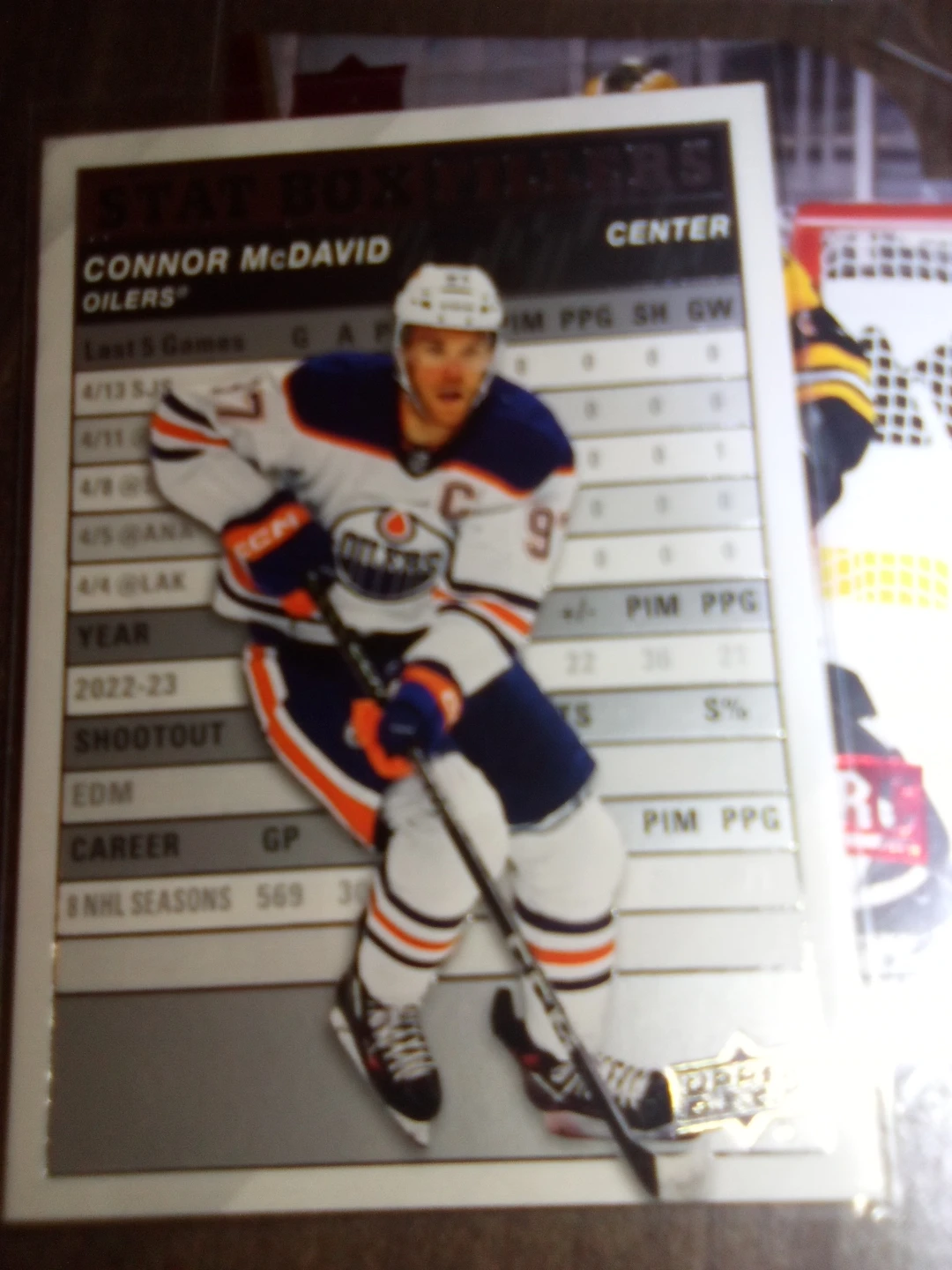 Connor McDavid Stat Box Fillers Card