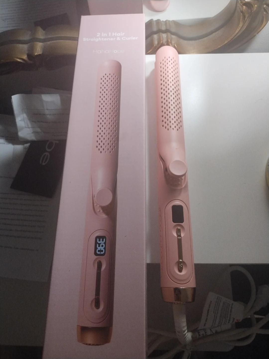 HahaHope 2-in-1 Hair Straightener and Curler