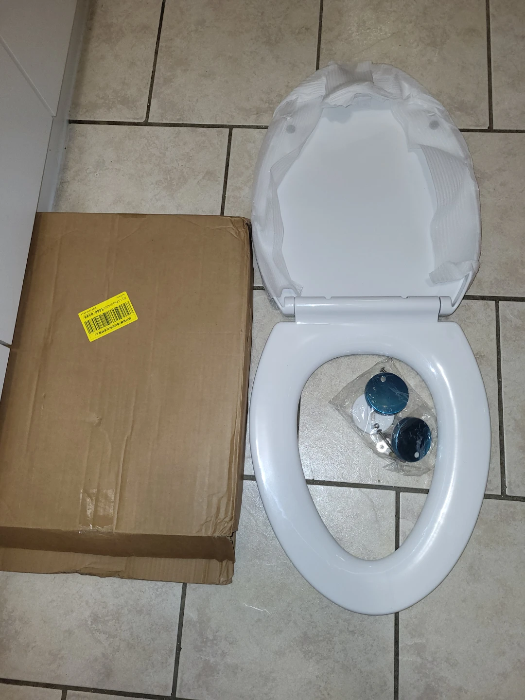 White Elongated Toilet Seat