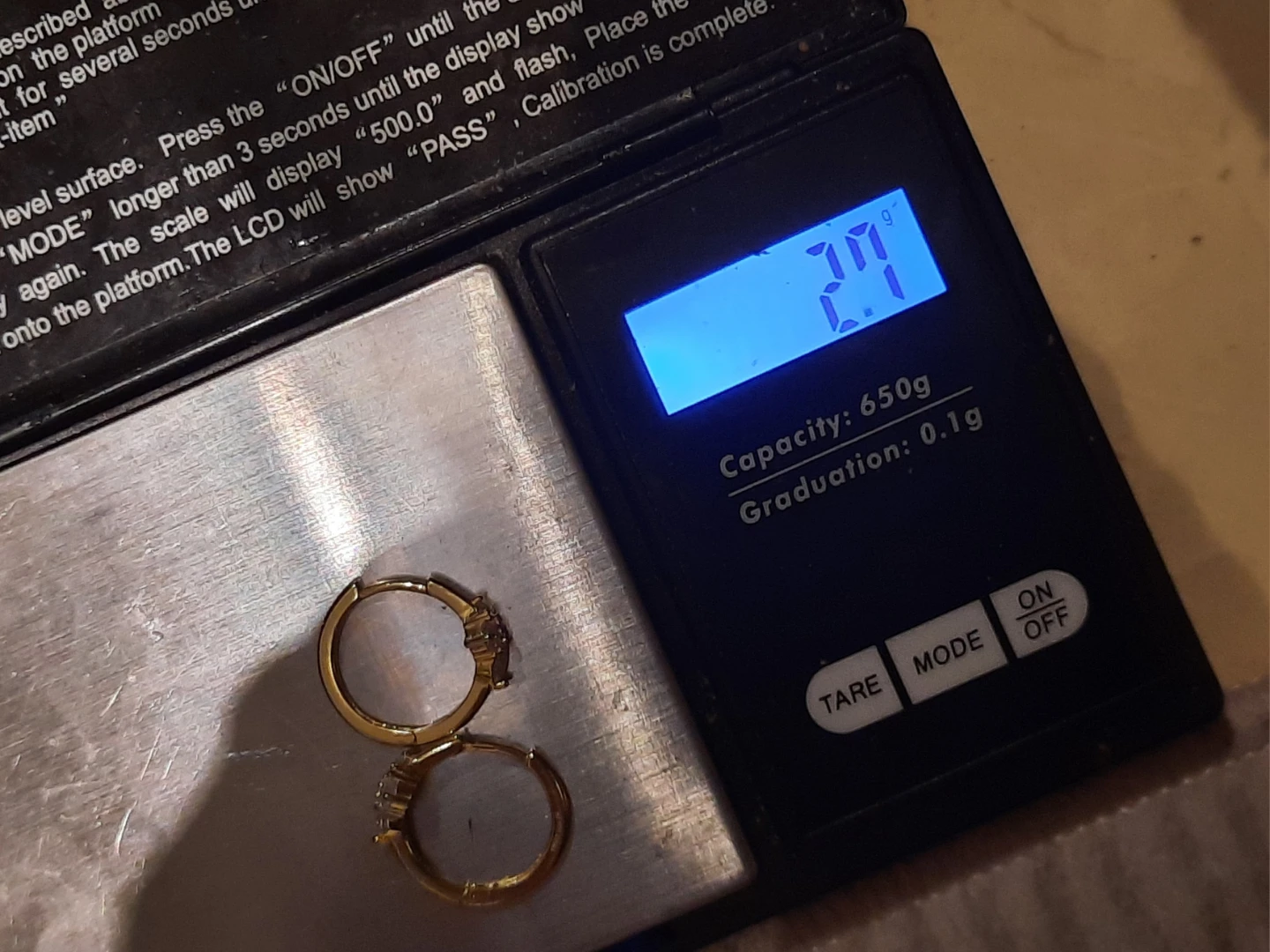 14kt Gold Over Solid Sterling Silver CZ Cross Hoop Earrings - photo 5
