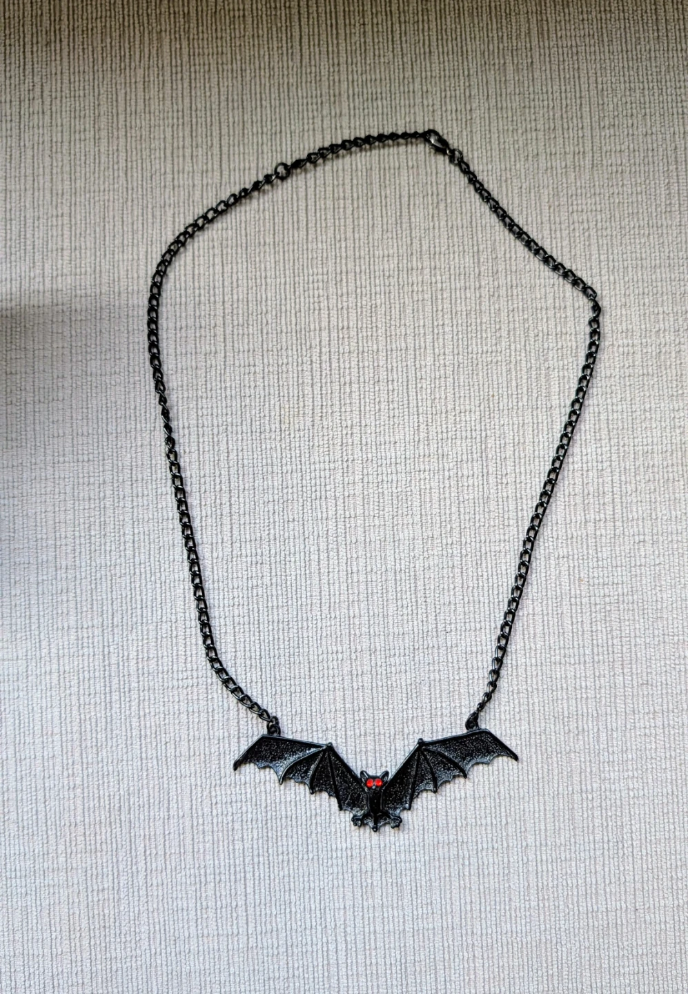 Black Bat Necklace Halloween Accessory
