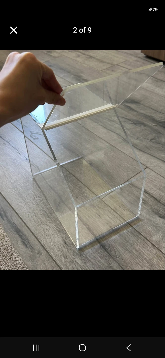 Clear Acrylic Slanted Bin Organizer