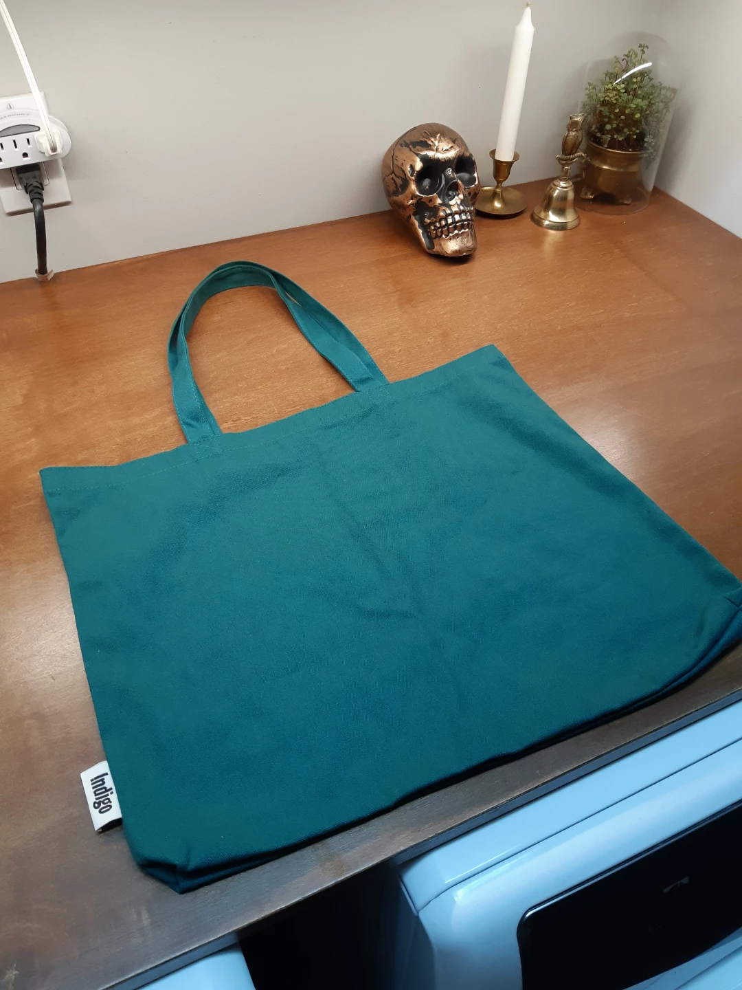 Dark Green Canvas Tote - Indigo - photo 4