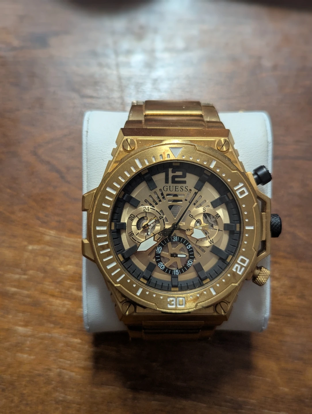 GUESS Gold-Tone Chronograph Watch