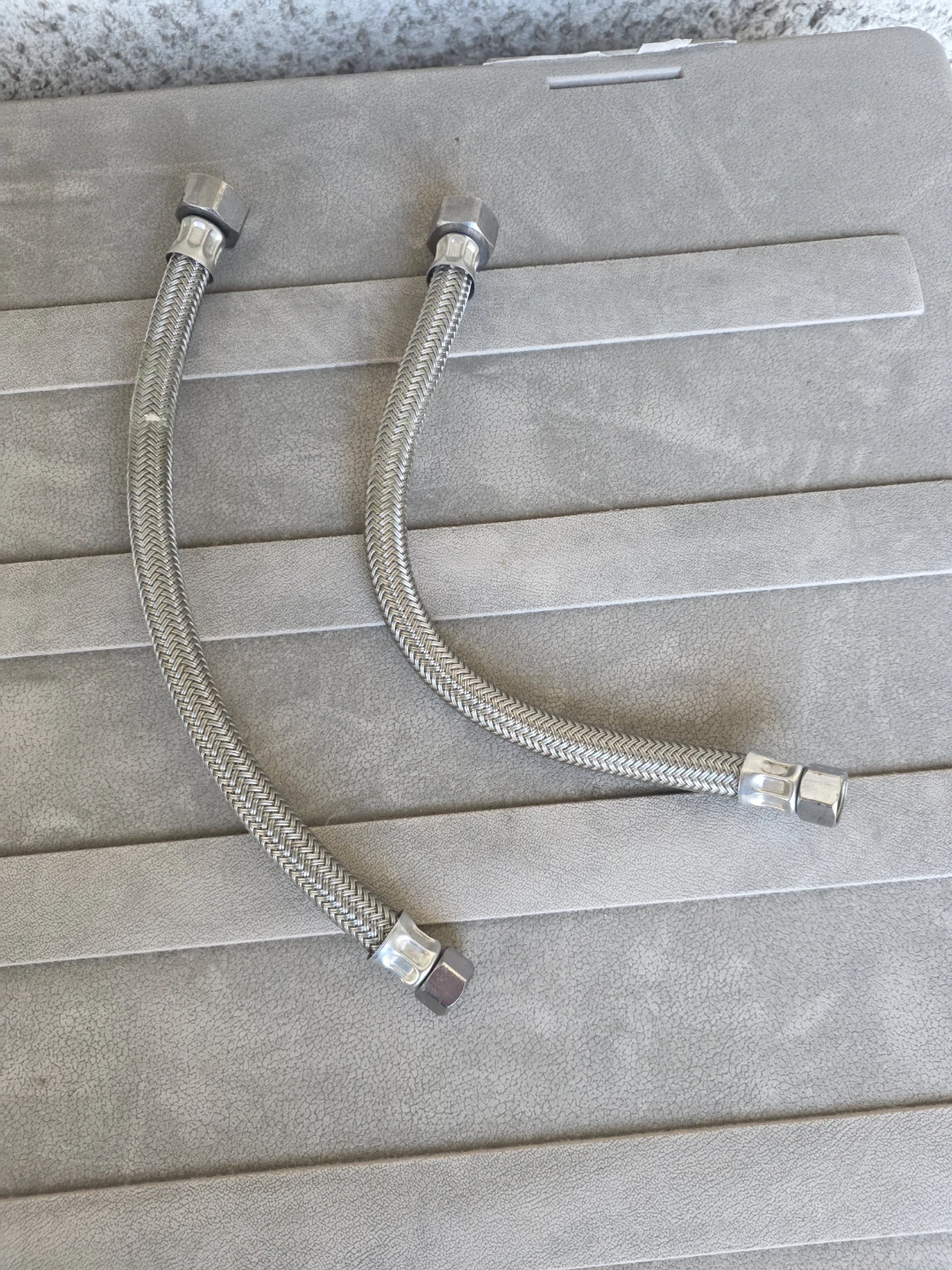 Two Stainless Steel Braided Supply Hoses