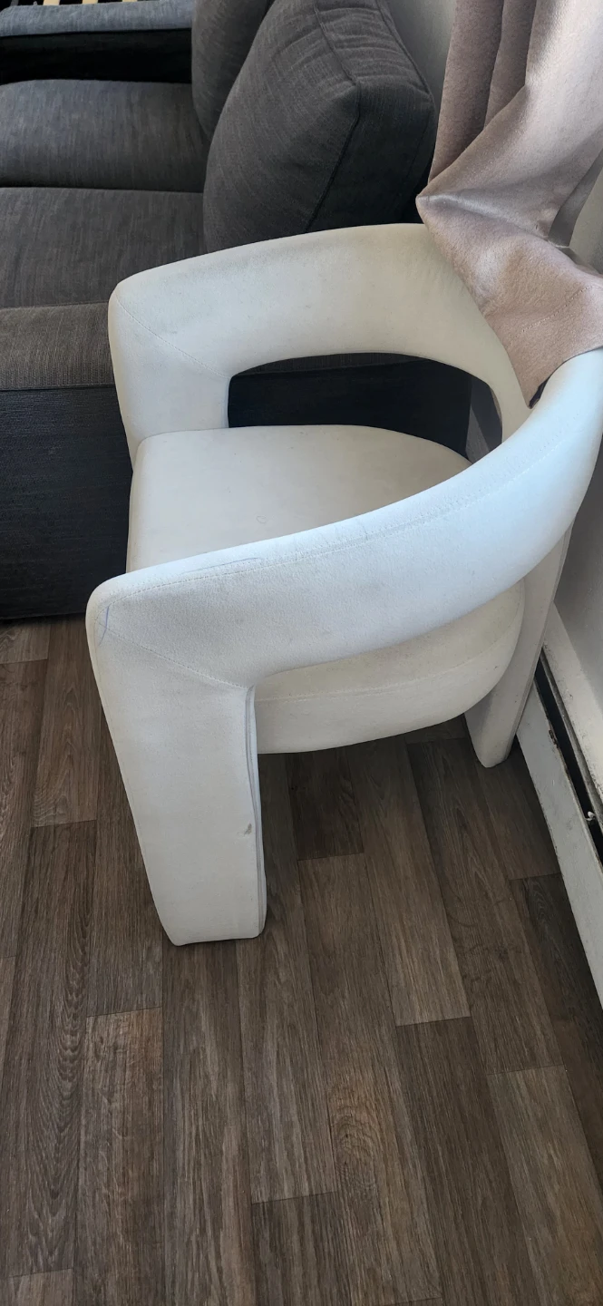 Modern White Accent Chair - photo 2