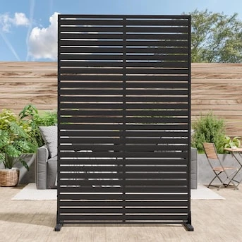 Indoor / Outdoor Privacy Screen (HDPE, Black) - Brand New