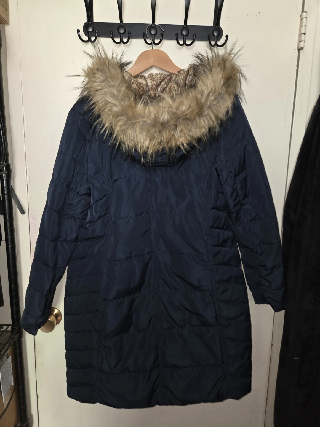 Cole Haan Signature Long Puffer W/ Faux Fur Hood in a Ladies L - photo 2