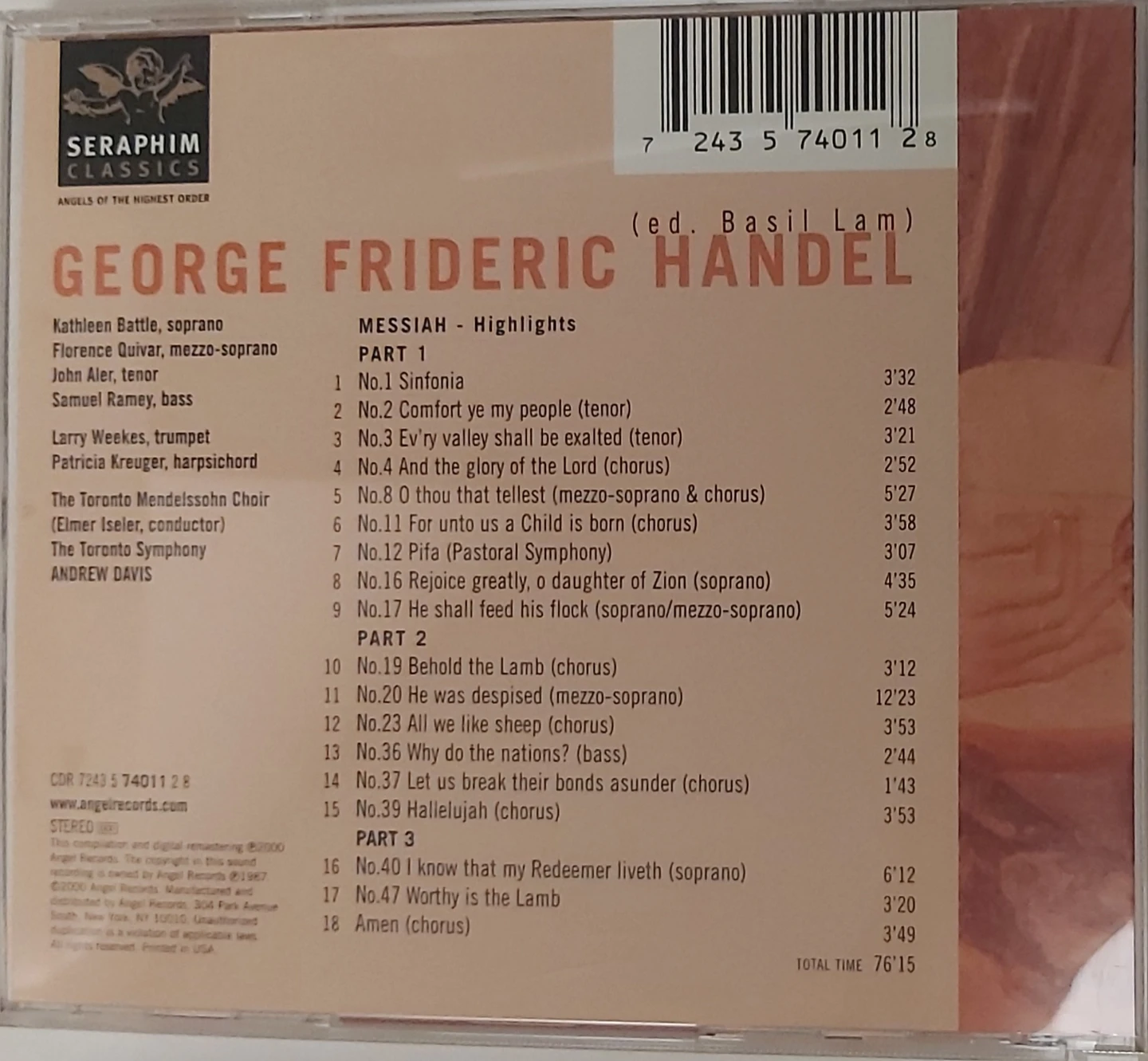 Handel: Messiah - Highlights (CD) - photo 2