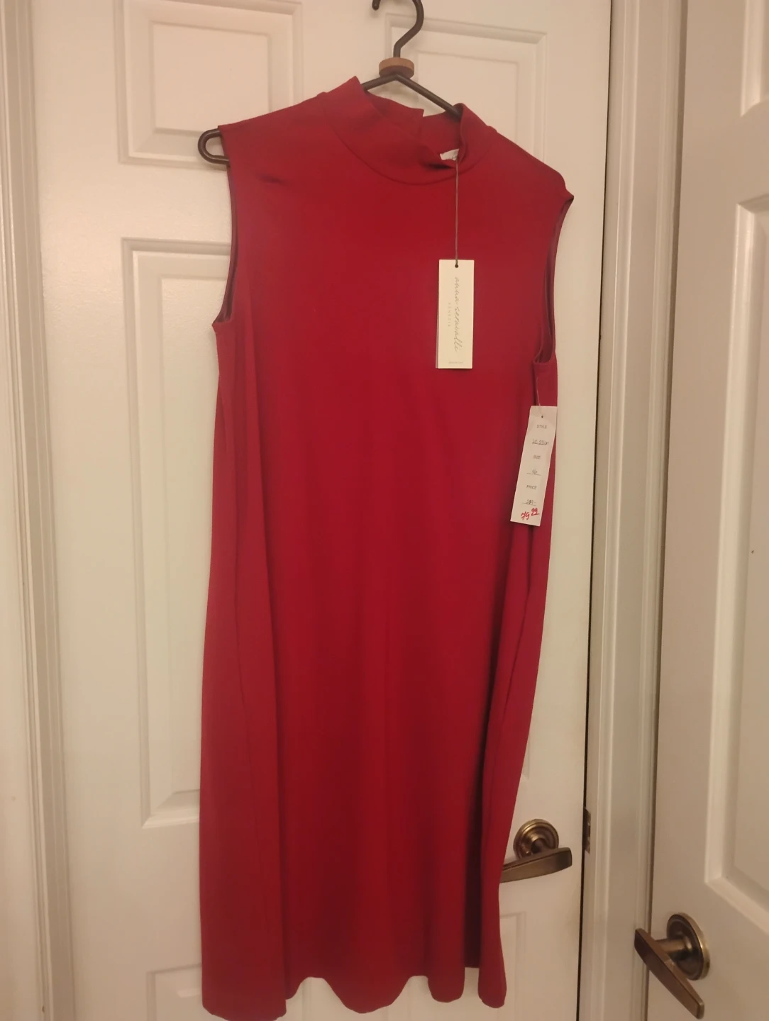 Anna Seravalli Red Sleeveless Dress