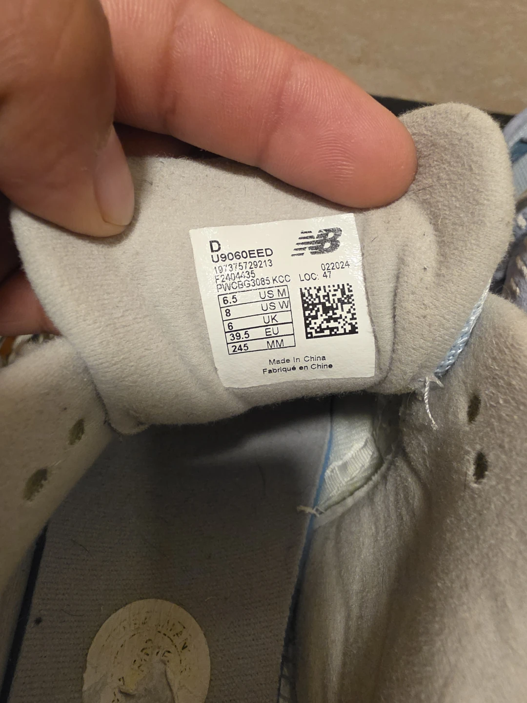 New Balance 9060 Light Blue Sneakers - photo 4