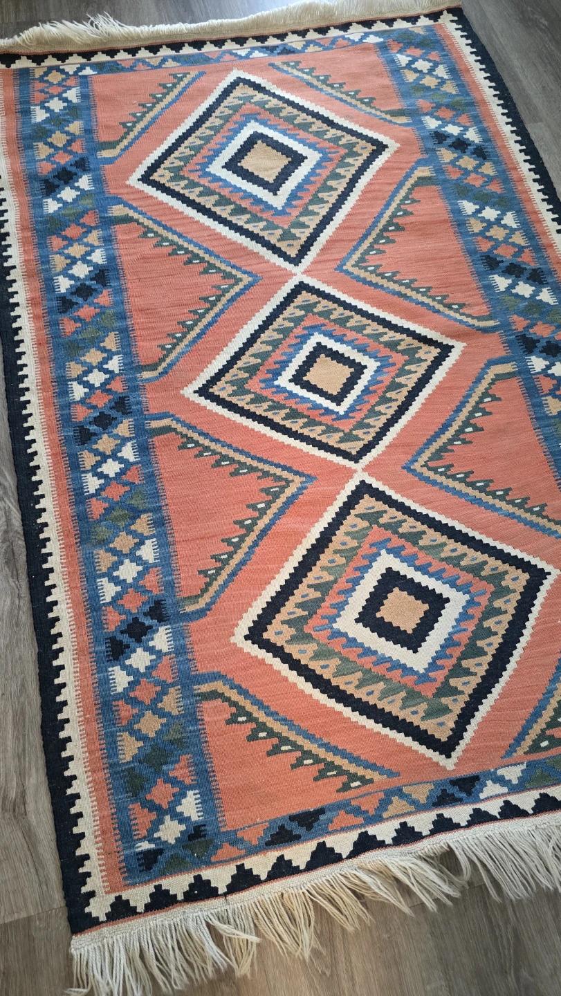Geometric Pattern Area Rug with Tassels - photo 2