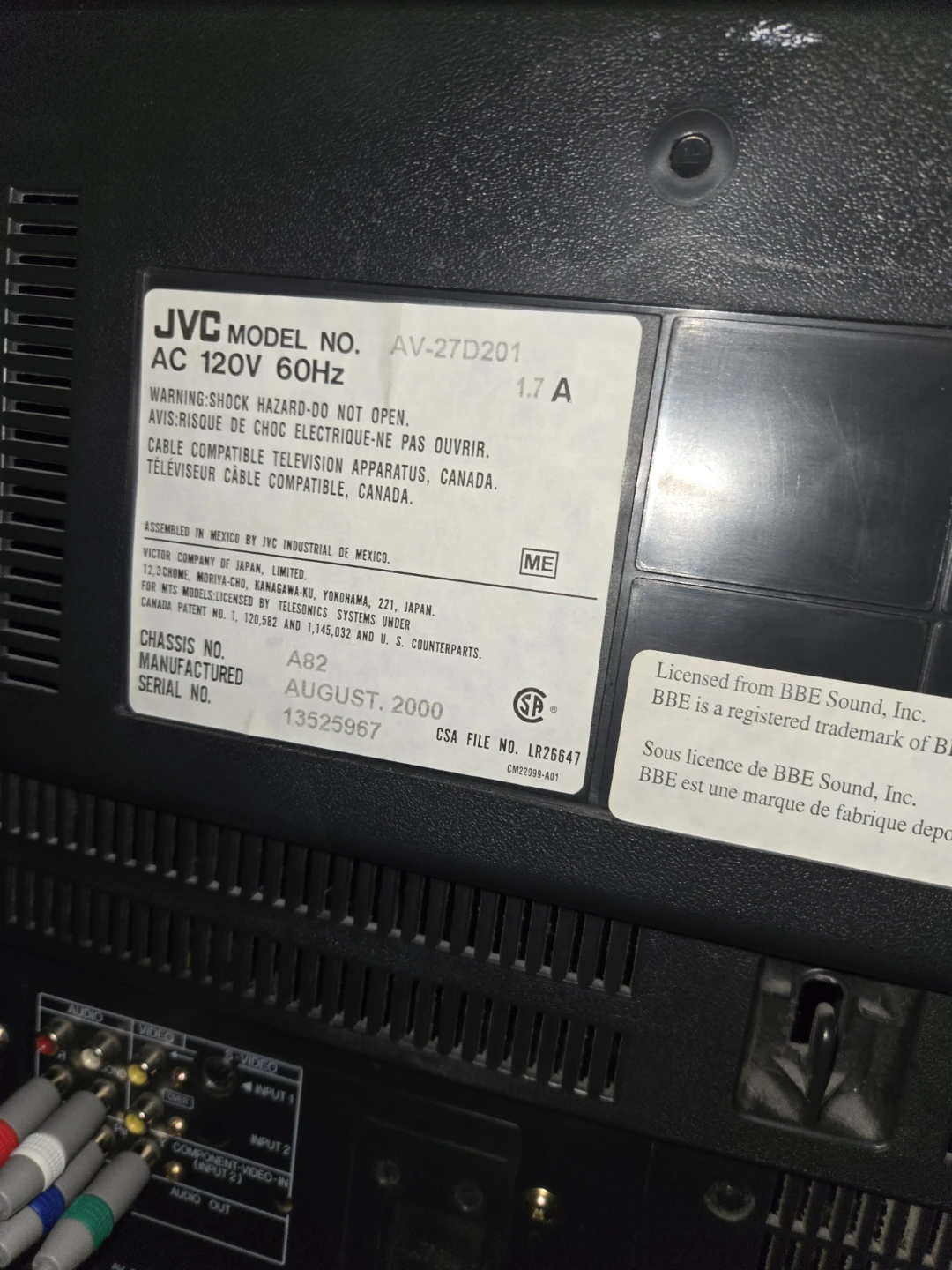 JVC D-Series AV-27D201 CRT TV - photo 4