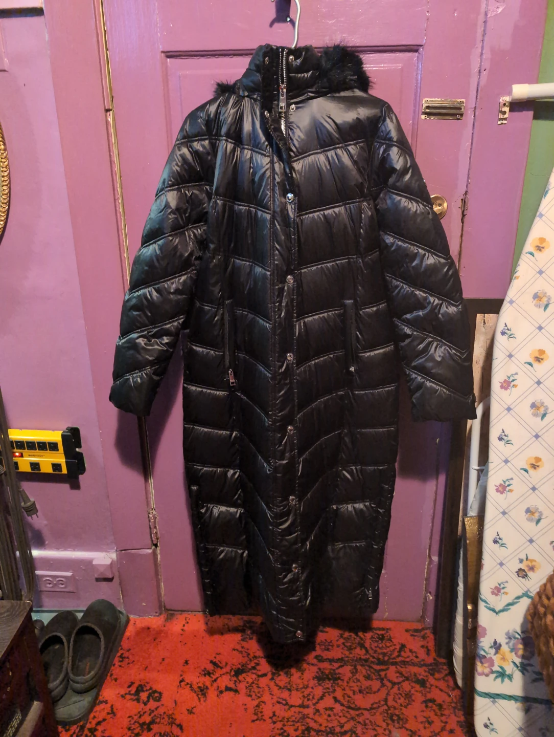 Michael Kors Black Long Puffer Coat