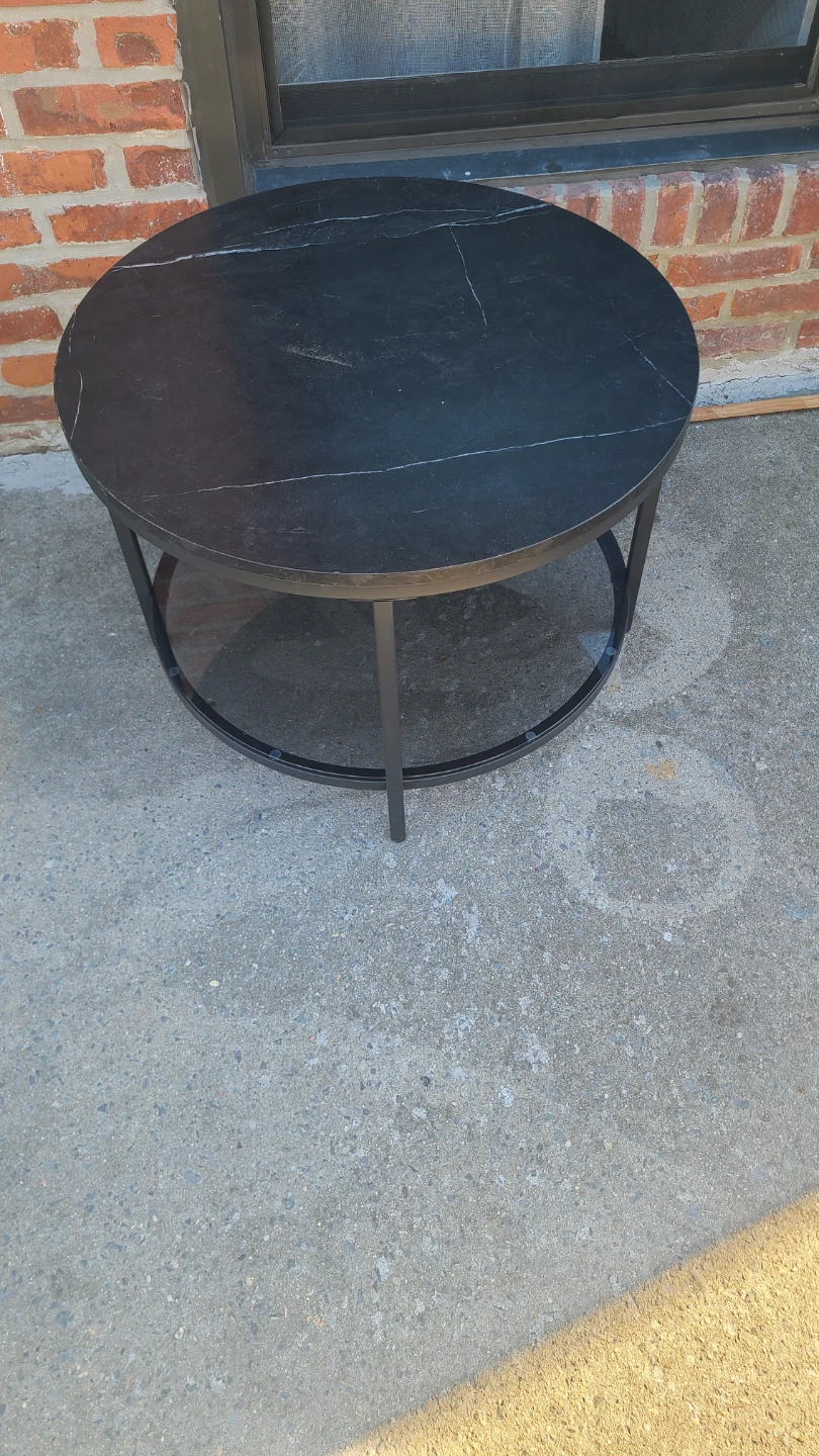 Black Round Coffee Table