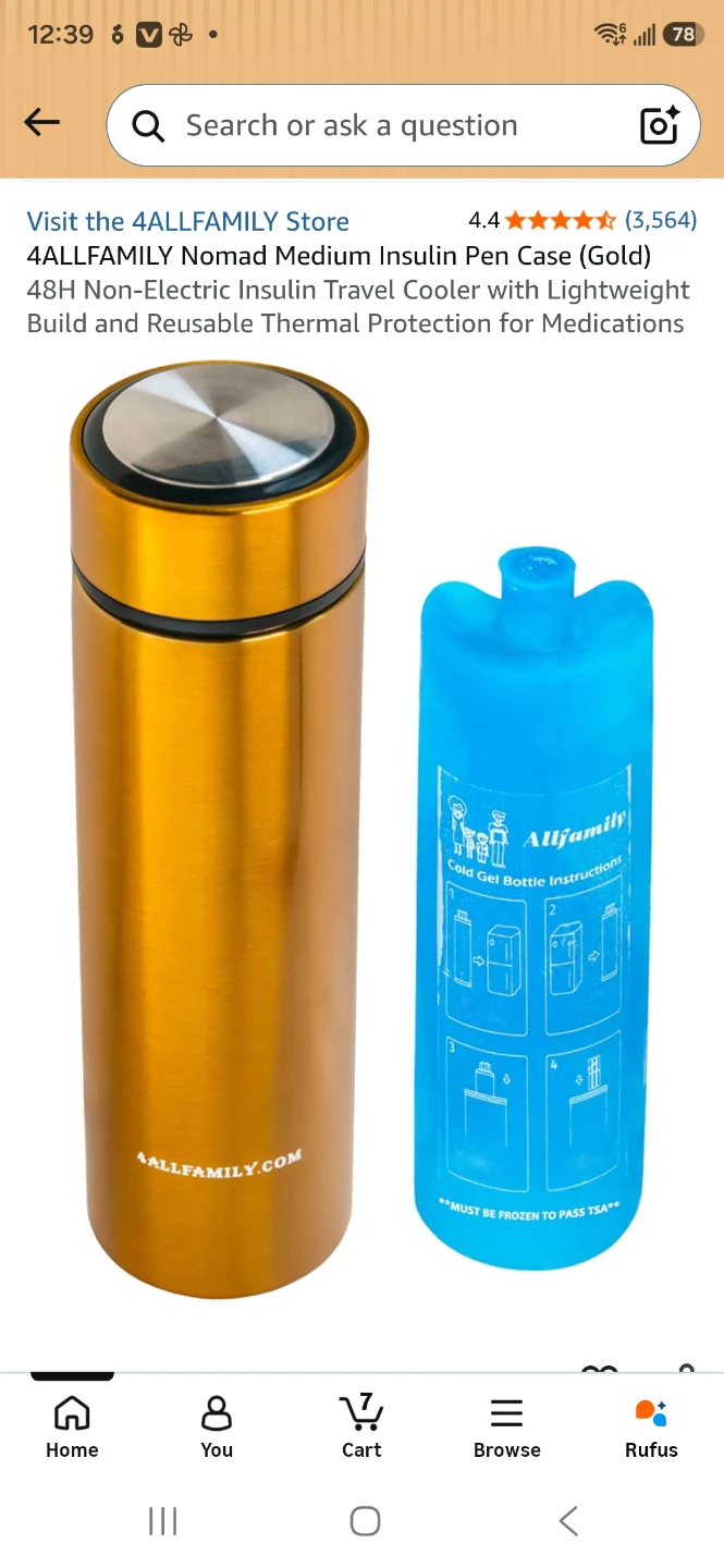 4ALLFAMILY Nomad Medium Insulin Pen Case - Gold - photo 3