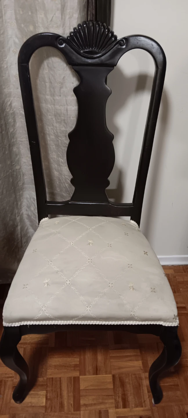 Vintage dark brown Wood Dining Chair