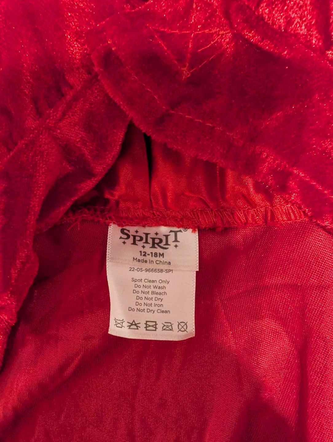 Spirit Little Red Riding Hood Costume 12-18M - photo 4