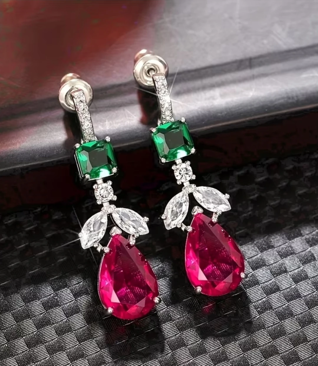 Elegant Gemstone Drop Earrings