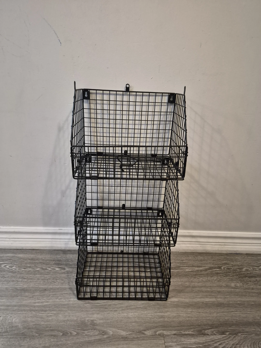 3-Tier Black Wire Hanging Storage Organizer