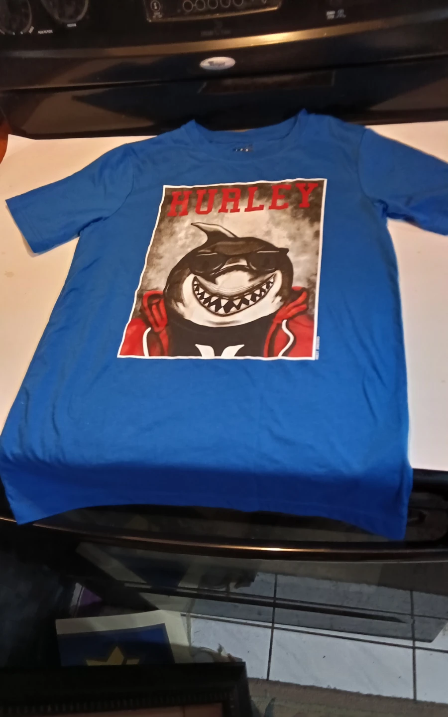 Hurley Youth Shark T-Shirt Blue Large - photo 2