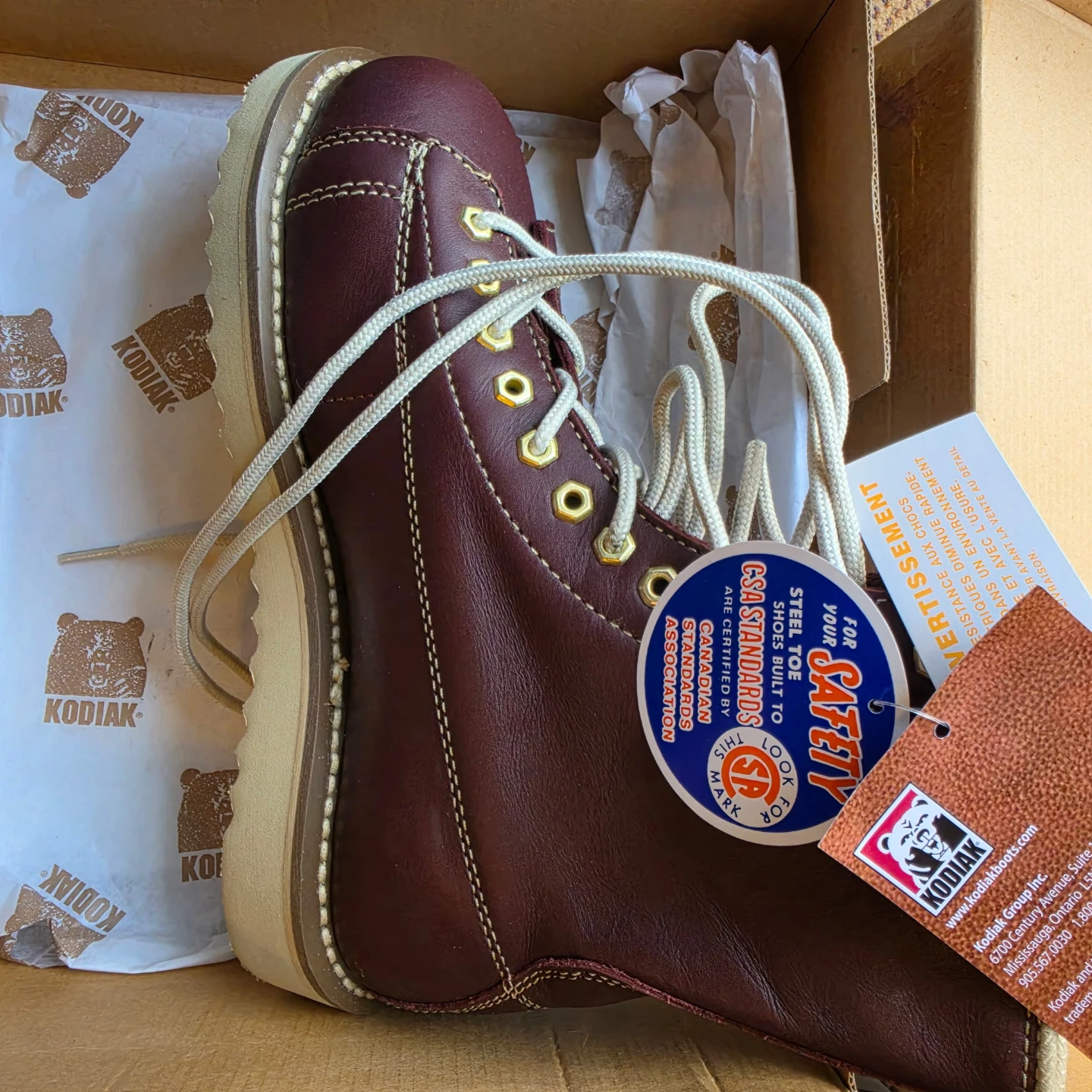 New Vintage Kodiak Steel Toe Work Boots