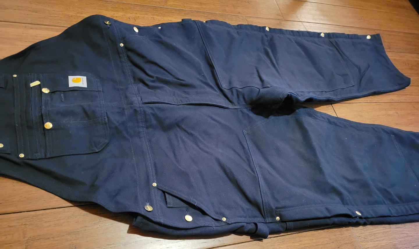 Carhartt 48x30 Men Bib Overalls Navy Blue Quilted Lined / NEW - photo 3