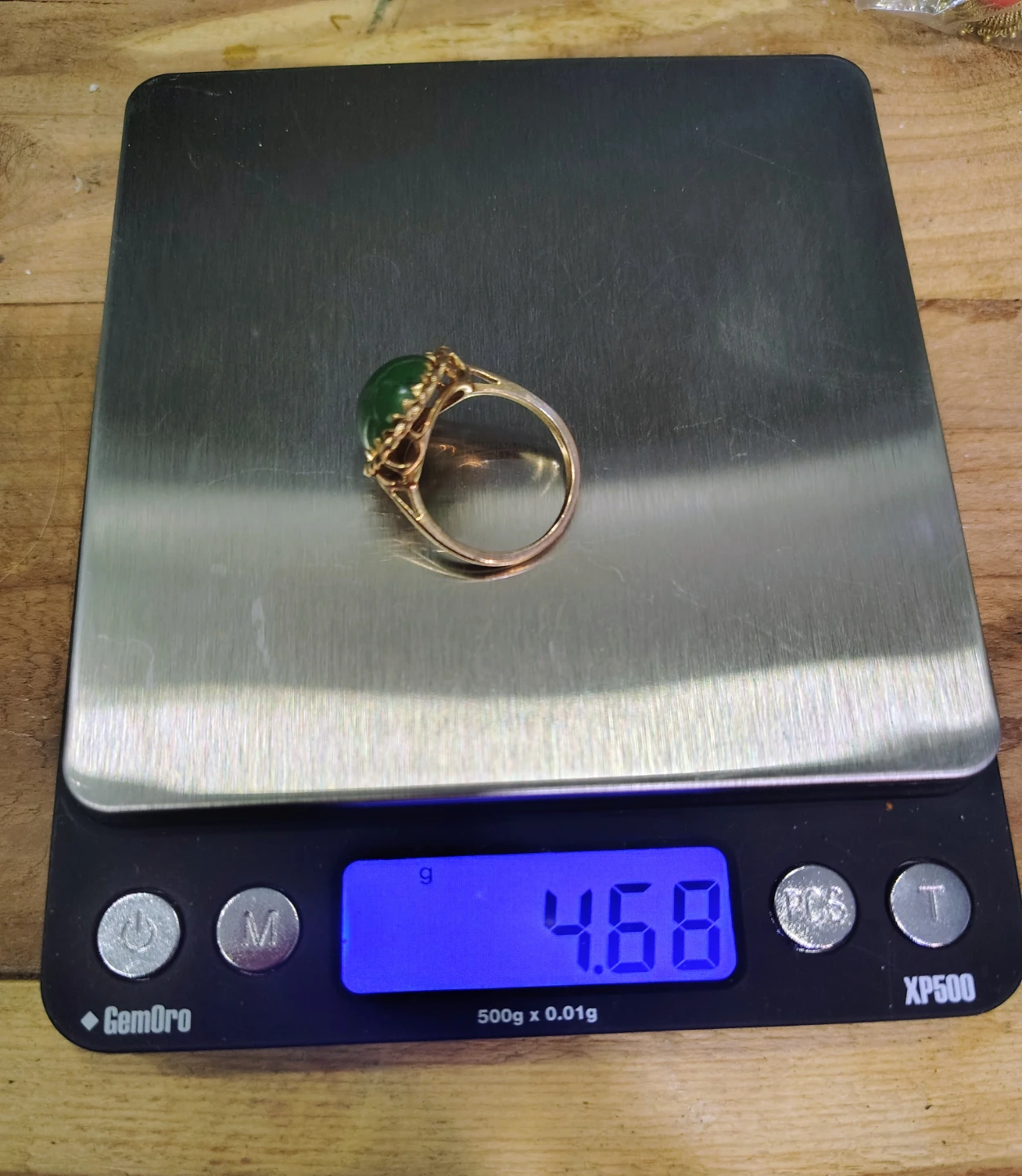 10K GOLD RING WITH JADE GEMSTONE - photo 3