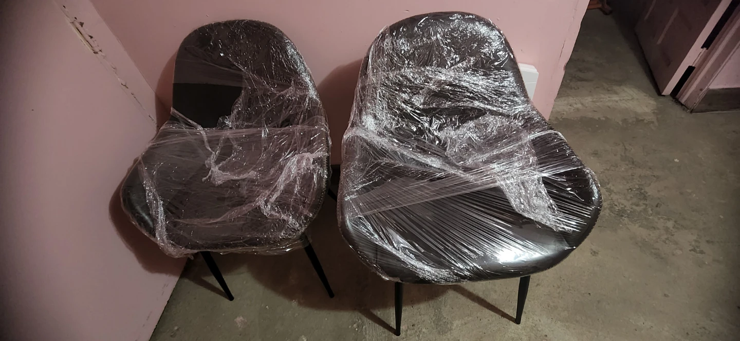 Set of two modern  upholstered dining chairs