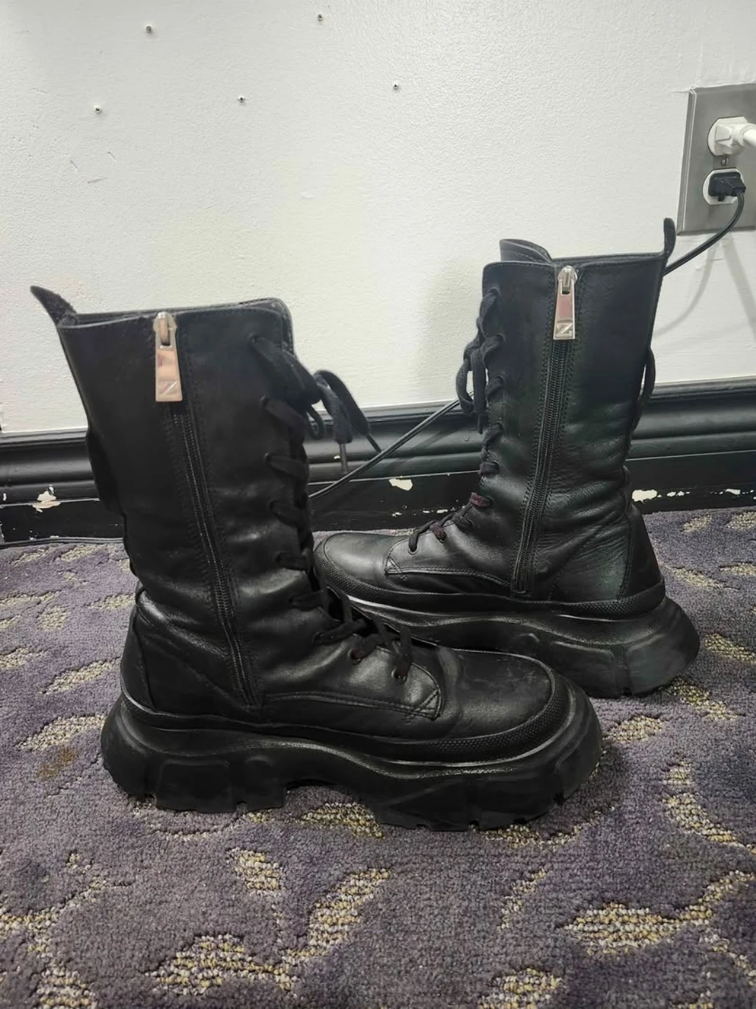 Black Zara combat boots - photo 4