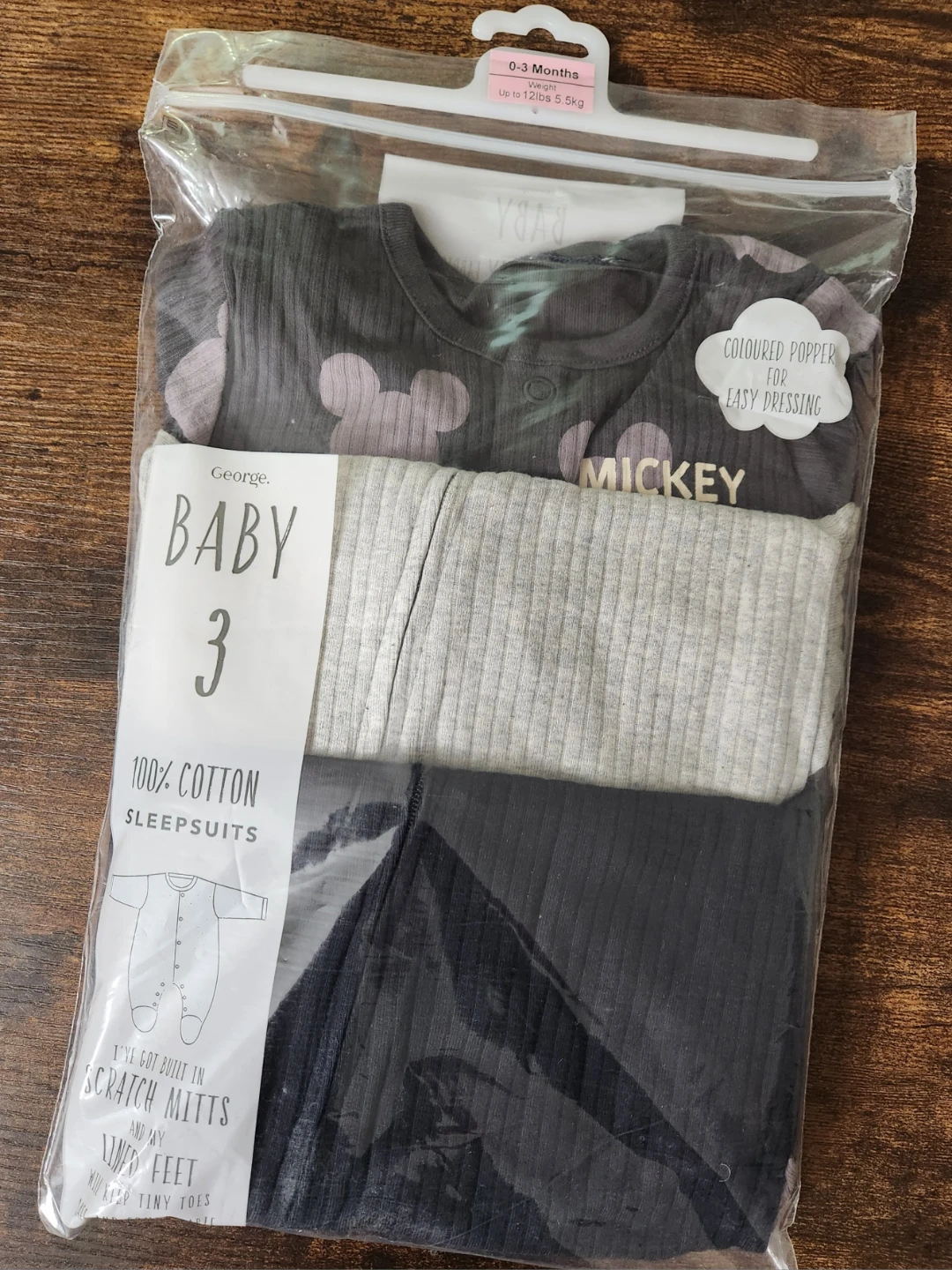 George Baby Sleepsuits 0-3 Months - photo 3
