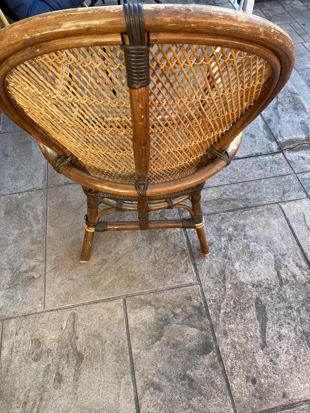 Vintage Rattan Wicker Accent Chair - photo 2