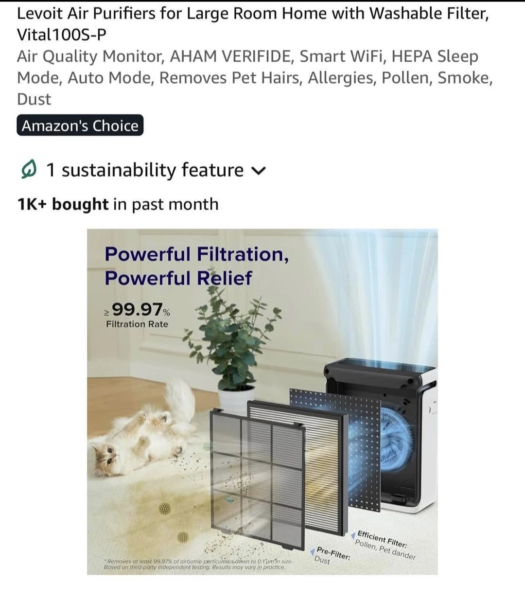 Levoit Vital 100S-P Air Purifier - photo 3