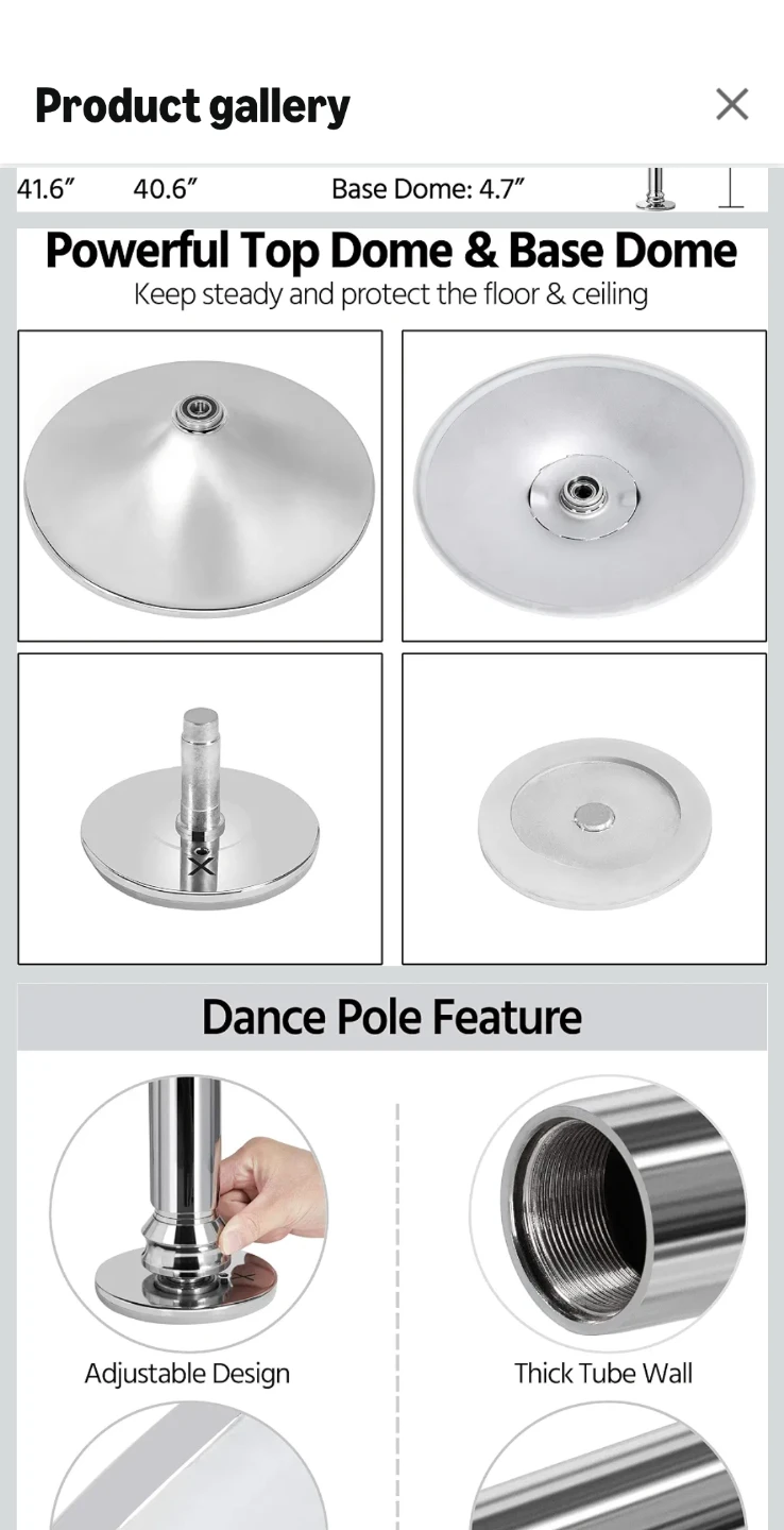 Adjustable Stainless Steel Dance Pole