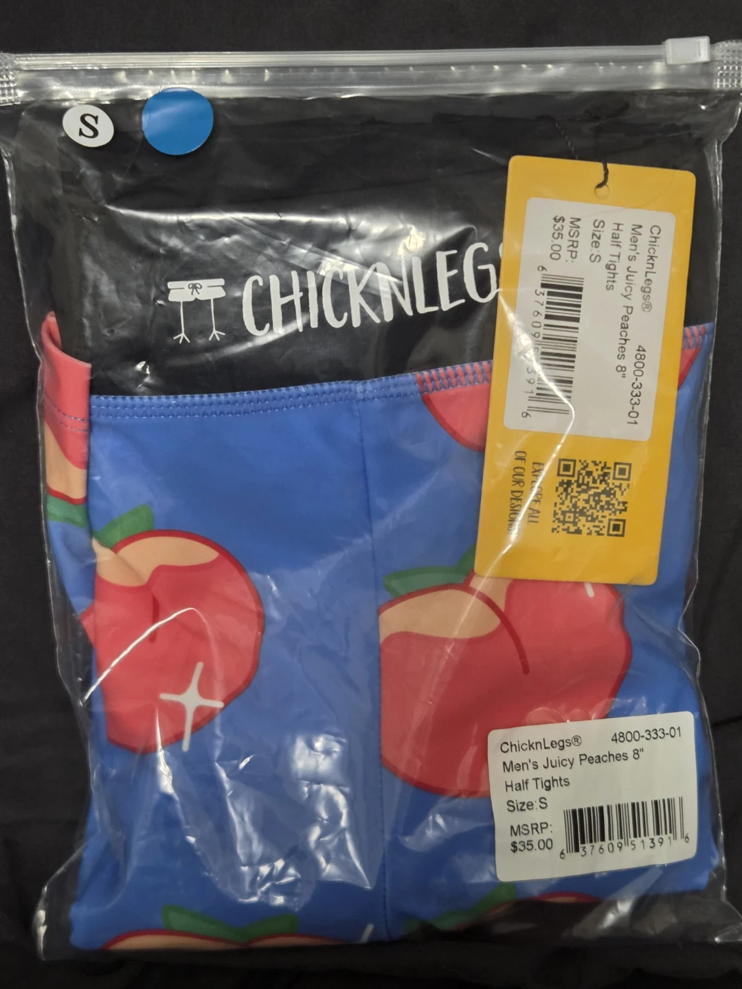 Chicknlegs Men's Juicy Peaches 8" Half Tights