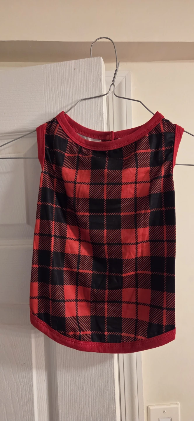 Red and Black Plaid Dog Shirt - photo 2