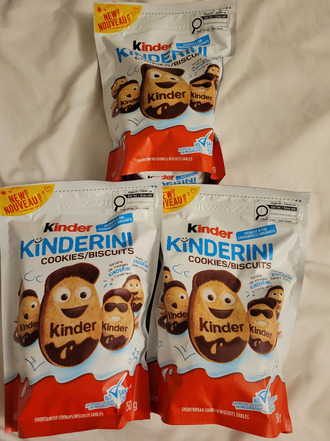 3 Bags of Kinder Kinderini Cookies