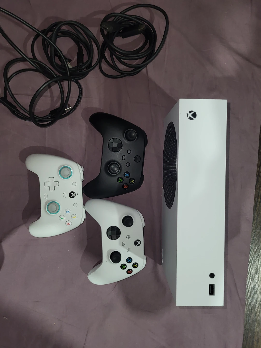 Xbox Series S Console with 3 Controllers - photo 4
