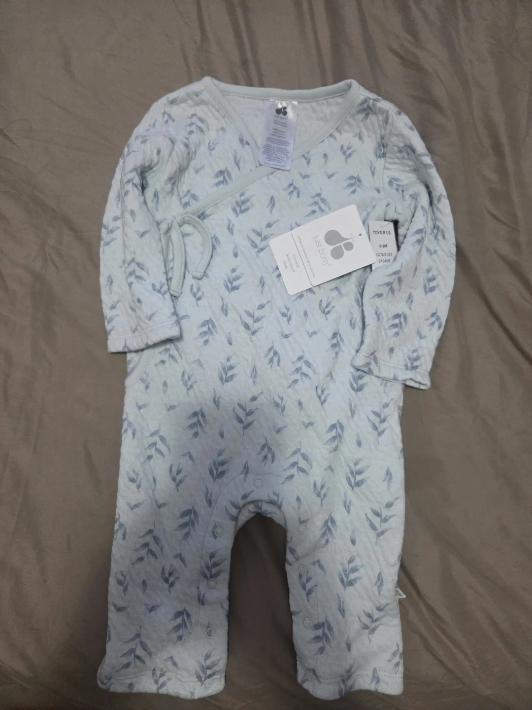 Just Born Long-Sleeve Coverall, 6-9M