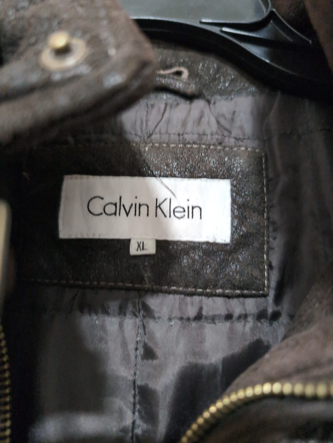 Calvin Klein Men's leather bomber jacket - photo 2