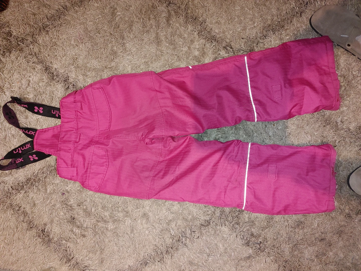 XMTN Pink Snow Pants with Suspenders - Girls size 8